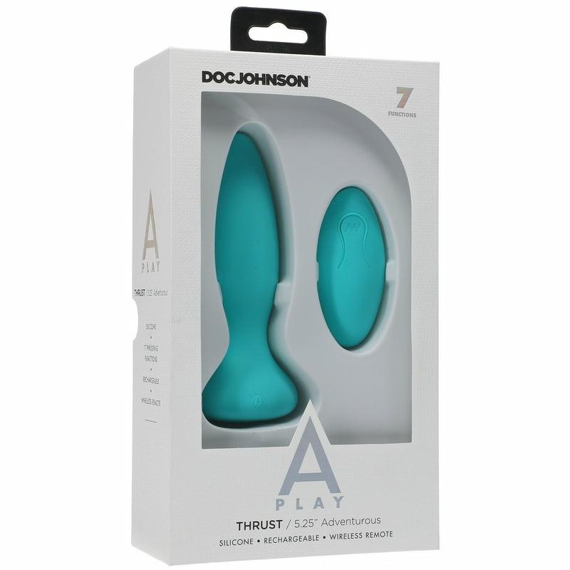 Anal Vibes | A-Play Adventurous Thrust Silicone Teal Anal Plug with Remote Anal Vibes Anal Vibes