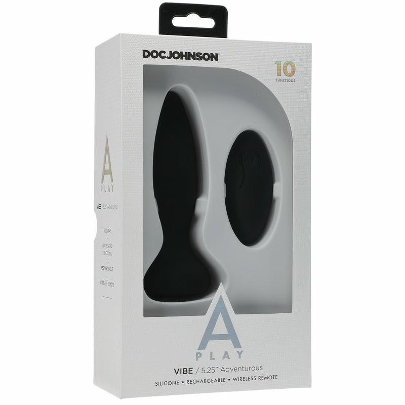 Anal Vibes | A-Play Adventurous Vibrating Silicone Black Anal Plug with Remote Anal Vibes Anal Vibes