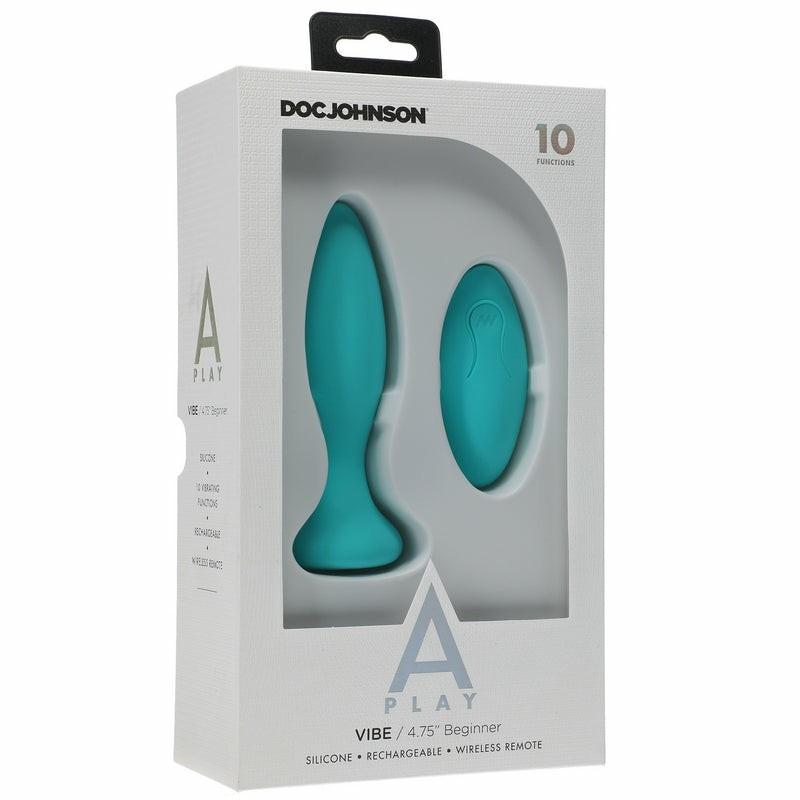 Anal Vibes | A-Play Beginner Vibrating Silicone Teal Anal Plug with Remote Anal Vibes Anal Vibes