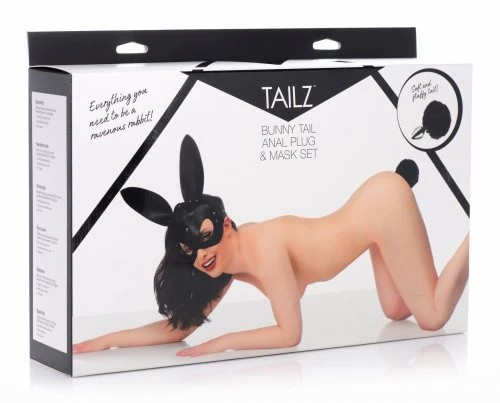 Butt Plugs | Bunny Tail Anal Plug and Mask Set Anal Toys Butt Plugs