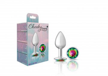 Butt Plugs | Cheeky Charms Silver Metal Rainbow Gem Butt Plug Anal Toys Butt Plugs