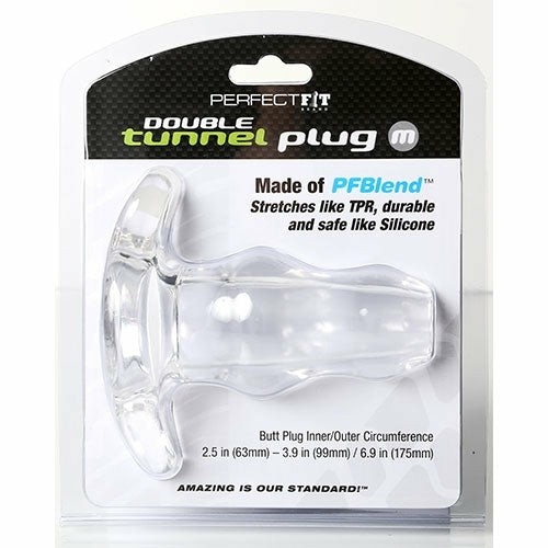 Butt Plugs | Double Tunnel Plug Clear Anal Toys Butt Plugs