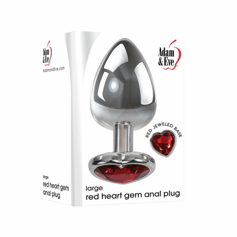 Butt Plugs | Large Red Heart Gem Anal Plug Anal Toys Butt Plugs