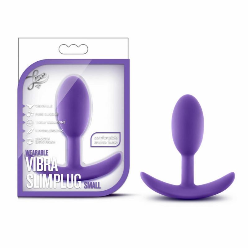 Butt Plugs | Luxe Wearable Vibra Slim Plug Purple Anal Toys Butt Plugs