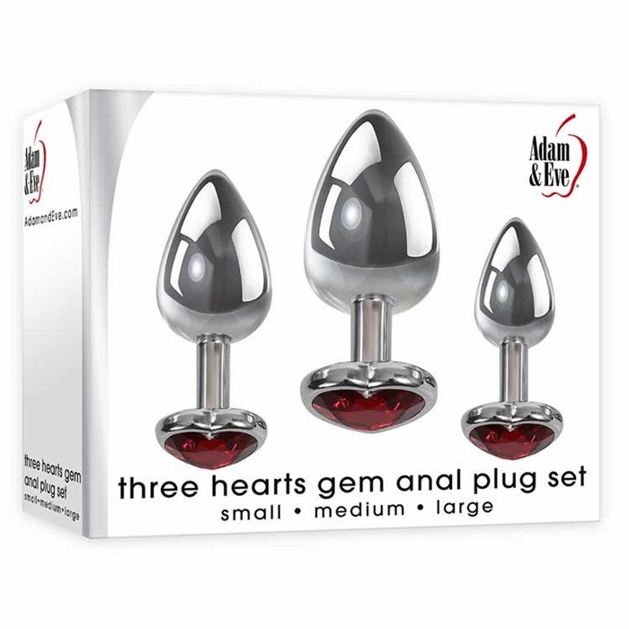 Butt Plugs | Three Hearts Gem Anal Plug Set Anal Toys Butt Plugs