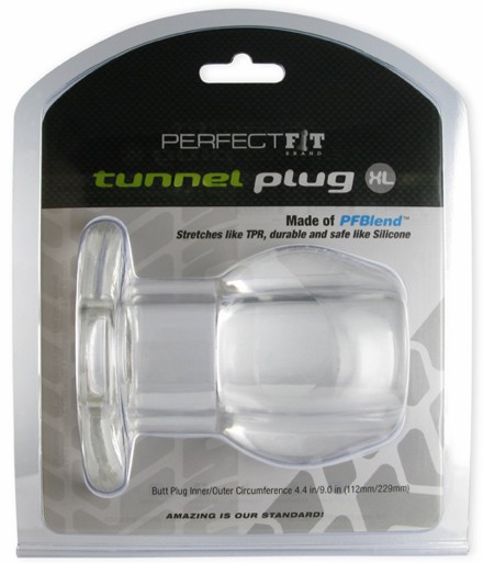 Butt Plugs | Tunnel Plug X-Large Clear Anal Toys Butt Plugs