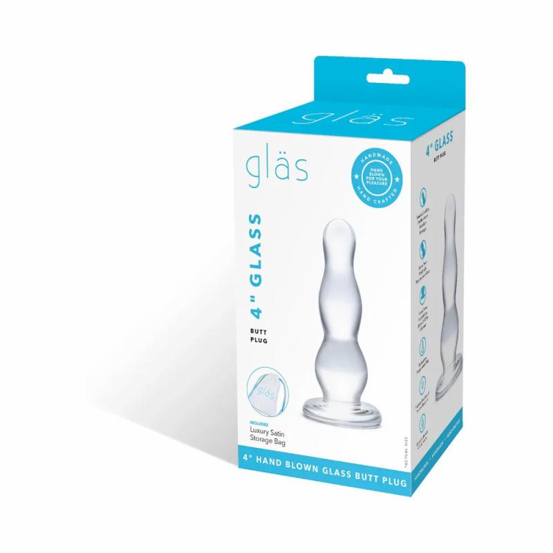 Glass Sex Toys | 4″ Glass Butt Plug Dildos Glass Sex Toys