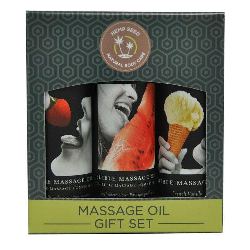 Massage Oils | Edible Massage Oil Gift Set Strawberry, Vanilla, & Watermelon Lotions Massage Oils