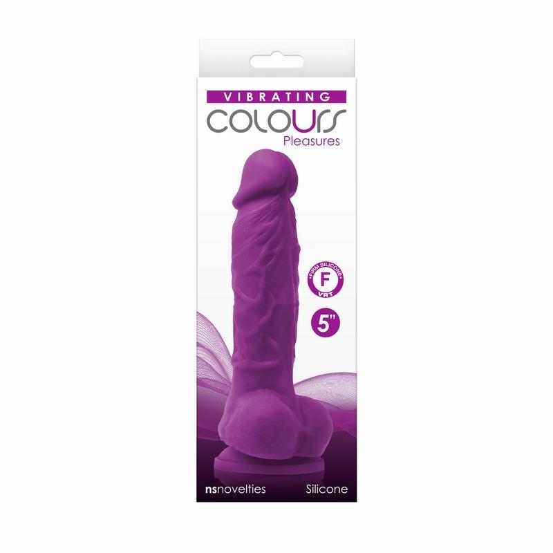 Realistic | Colours 5″ Vibrating Purple Dildo Dildos Realistic