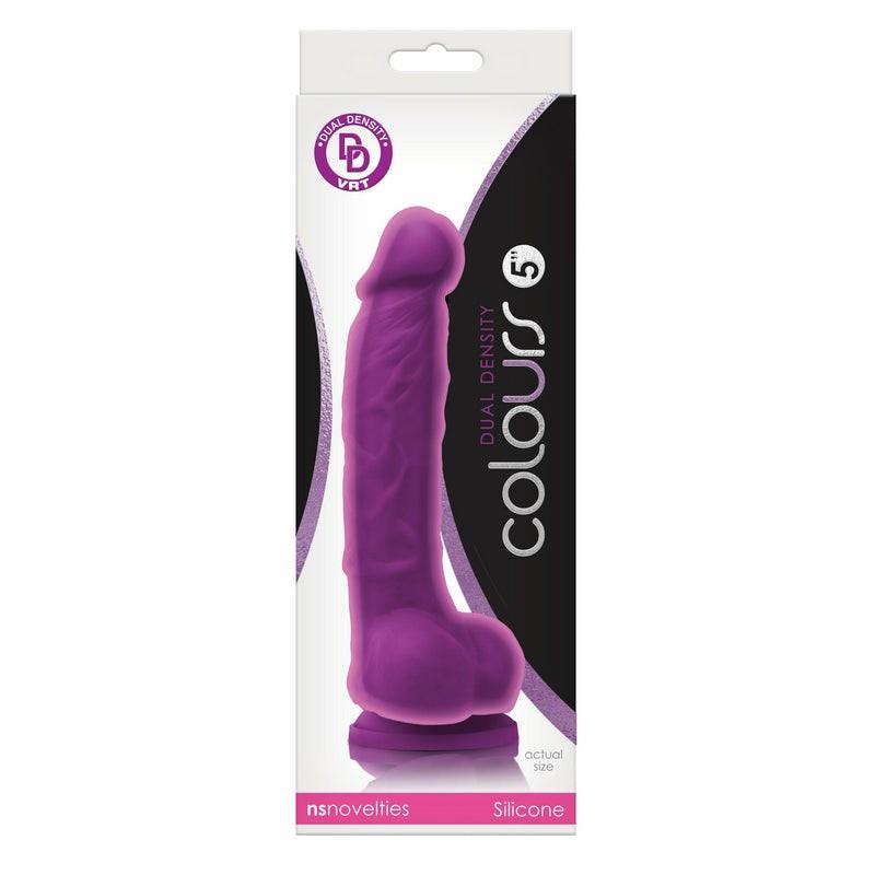 Realistic | Colours Dual Density 5” Dildo Purple Dildos Realistic