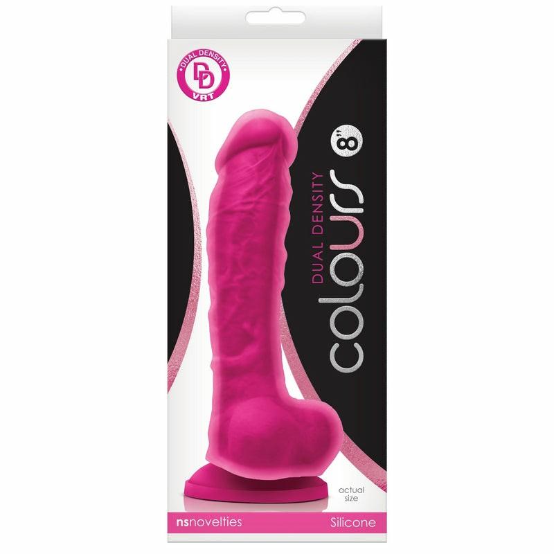 Realistic | Colours Dual Density 8” Dildo Pink Dildos Realistic