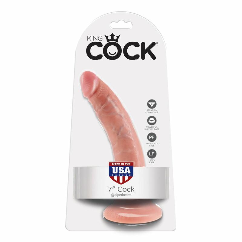 Realistic | King Cock 7″ Cock Beige Dildos Realistic