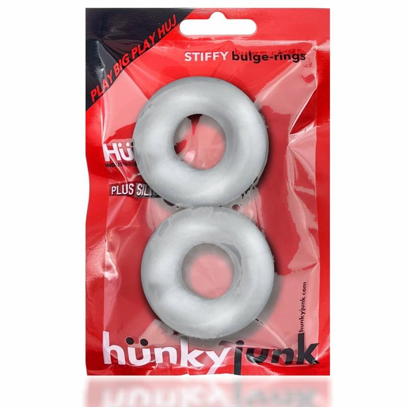 Rubber Rings | Stiffy Bulge Cock Ring Clear Ice 2 Pack Cock Rings Rubber Rings