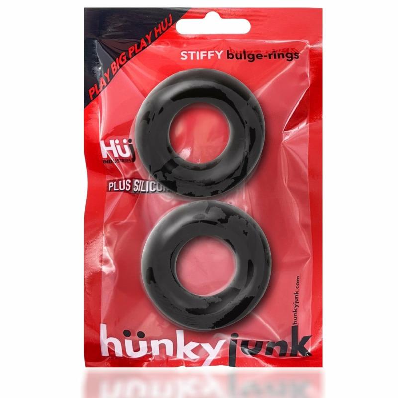 Rubber Rings | Stiffy Bulge Cock Ring Tar Ice 2 Pack Cock Rings Rubber Rings