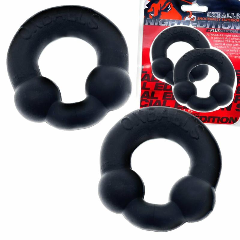 Rubber Rings | Ultraballs Cock Ring Set Special Edition Night Cock Rings Rubber Rings