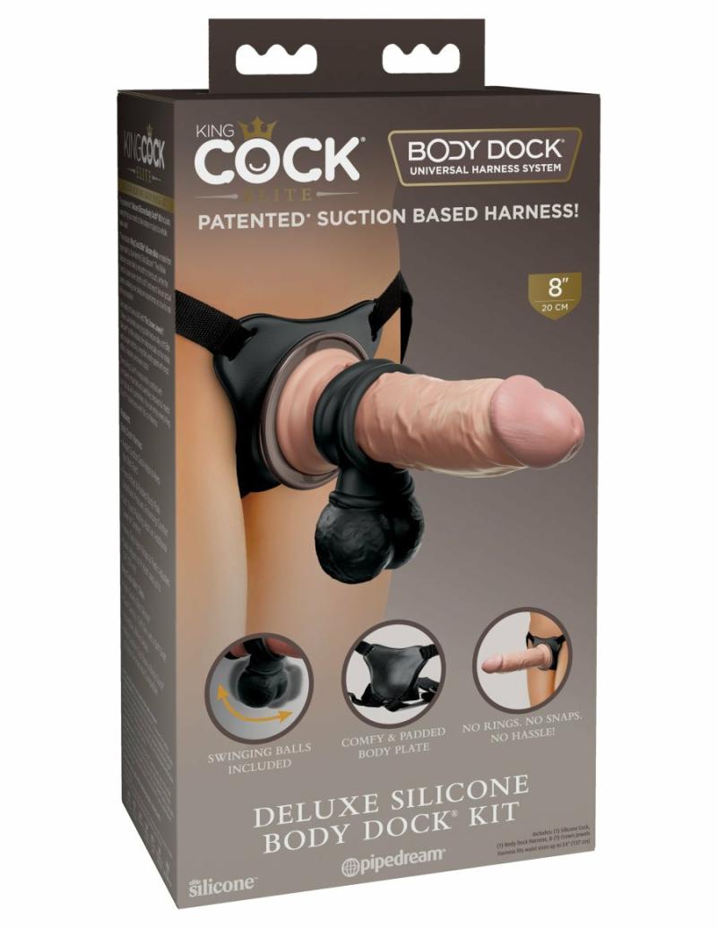 Strap-Ons & Harness | Pipedream King Cock Elite Deluxe Silicone Body Dock Kit Dildos Strap-Ons & Harness