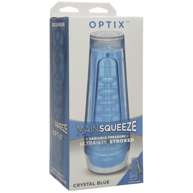 Strokers & Sleeves | Main Squeeze Optix Crystal Blue Masturbators Strokers & Sleeves