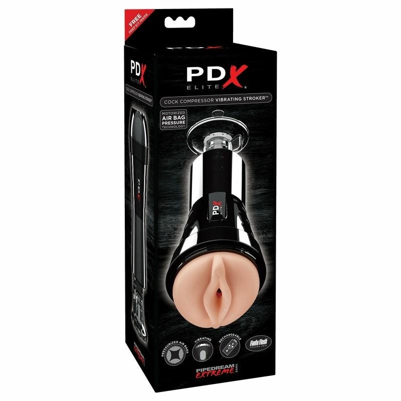 Vaginal | PDX Elite Cock Compressor Vibrating Stroker Masturbators Vaginal