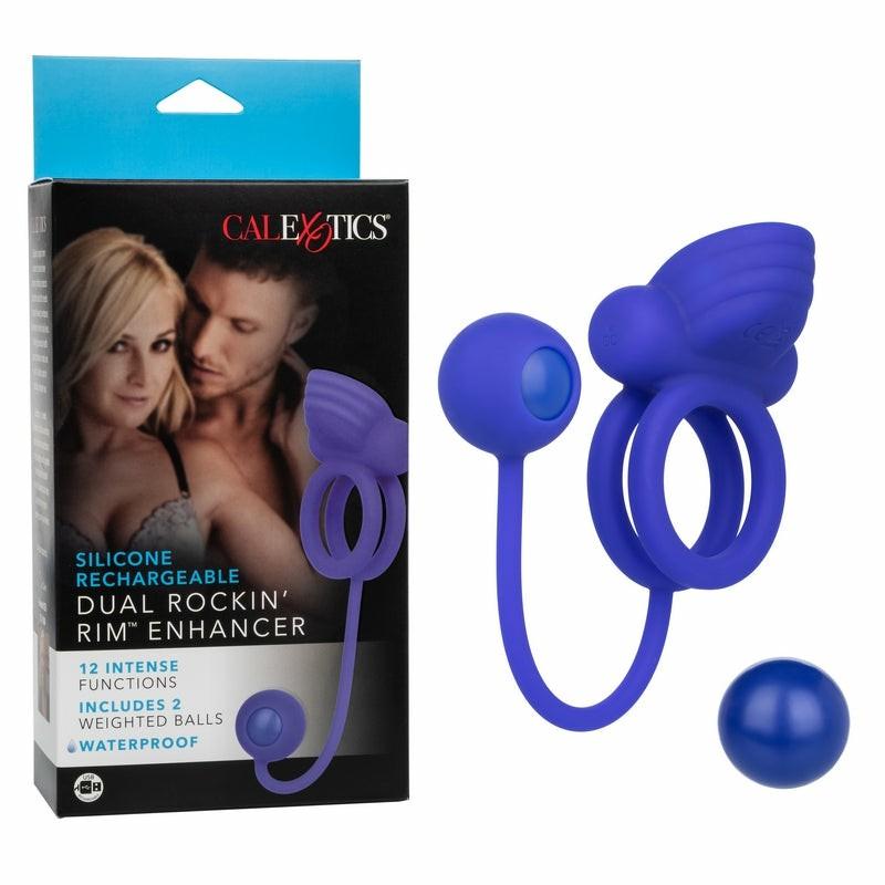 Vibrating Cock Rings | Silicone Dual Rockin’ Rim Enhancer Cock Rings Vibrating Cock Rings