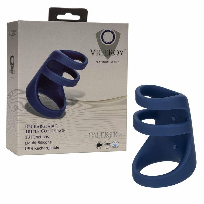 Vibrating Cock Rings | Viceroy Rechargeable Triple Cock Ring Cock Rings Vibrating Cock Rings