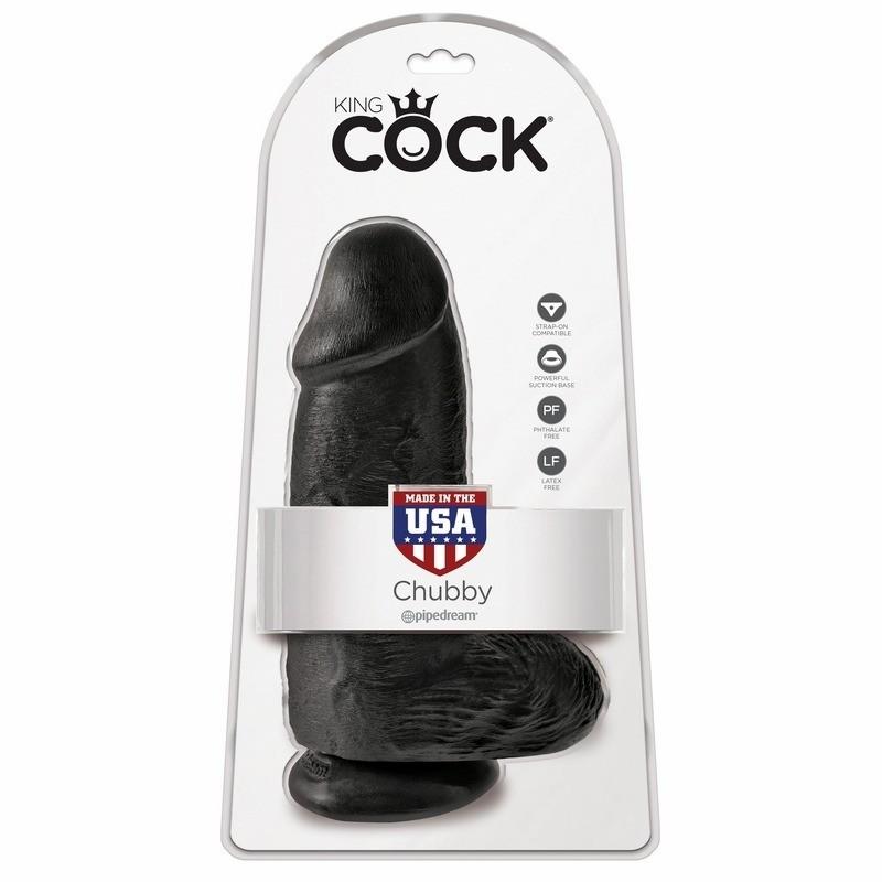 Black Dildos | King Cock 9″ Chubby Black Dildos Black Dildos