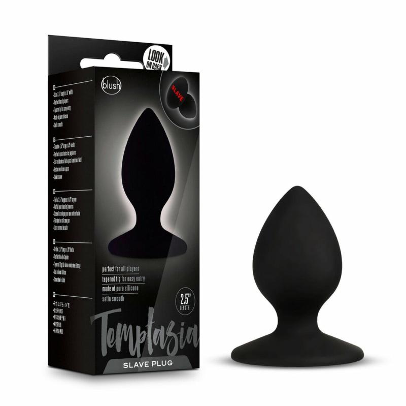 Butt Plugs | Temptasia Black Slave Plug Toys Butt Plugs